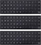 3PCS Universal English Keyboard Letter Stickers, Replacement English Keyboard Stickers with Black Background and White Lettering for PC Computer L...