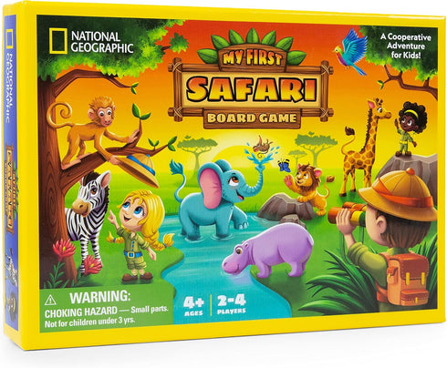 NATIONAL GEOGRAPHIC My First Safari Board Game for Kids 4-6 – Animal Game for Kids & Adults, Cooperative Fun Perfect for Family Game Night, Kids B...