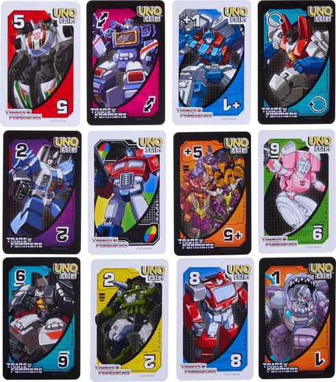 Mattel Games UNO Flip Transformers Card Game for Kids, Adults & Family with Deck Inspired by The Transformers Movies, TV Shows & Comics...