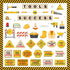 111Pcs Construction Bulletin Board Classroom Decoration Tools for Success Back to School Construction Theme Cutouts Positive Saying Birthday Party...