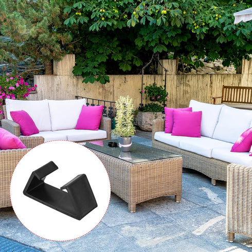 PATIKIL Patio Furniture Clips, 8 Pack Sofa Clamps Fixed Buckle Wicker Rattan Chair Fasteners for Outdoor, Black...