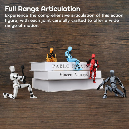 Robot Action Figure, 3D Printed with Full Articulation for Stop Motion Animation (Blue)...