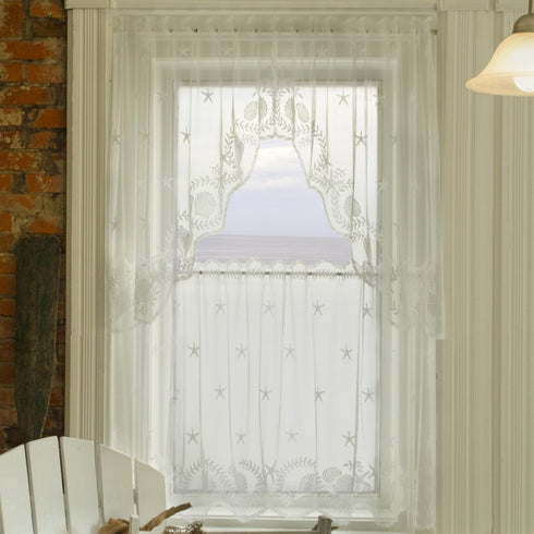 Heritage Lace White 72"X36" Tidepool Swag Pair...