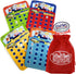 Toysmith Road Trip Bingo Cards Red, Blue, Green & Orange Gift Set Travel Bundle with Bonus Matty's Toy Stop Storage Bag - 4 Pack...