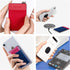 Sinjimoru Removable Cell Phone Wallet with Flap, Wireless Charging Compatible Cell Phone Card Holder for Back of Phone. Sinji Mount Flap Grey...