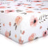 Pink Floral Girl Crib Sheet - 100% Finely Combed Cotton, Breathable, Super Soft Watercolor Rose Baby Girl Crib Sheets, 52' x 28' x 9' Fits Standar...