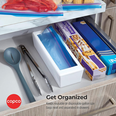 Copco Storage Bag Organizer, 11.6 L x 3.9 W x 2.8 H inches, white...