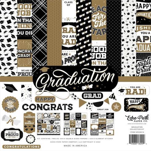ECHO PARK PAPER COMPANY Echo Park Collection Kit 12"X12"-Graduation, Multicolor...
