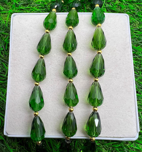 1 Strand Emerald Quartz 12 Pieces Approx Beads Size 14x9mm Shape Strait Drop Cut Faceted Making, Beading & Craft Supplies 7$ST03D119...