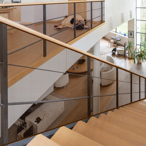 Indoor Outdoor Baby Safety Stair Railing Net Baby Proofing Stair Balcony Banister Rail Guard Child Safety Stair Protection Safe Rail 10ft L x 2.6f...