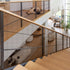 Indoor Outdoor Baby Safety Stair Railing Net Baby Proofing Stair Balcony Banister Rail Guard Child Safety Stair Protection Safe Rail 6.6ft L x 2.6...