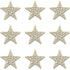 30 PCS Flat Bottom Rhinestones Inlaid Five-Pointed Star Decorative Buttons Alloy Gold Embellishment Decorations Handmade DIY Clothing Gift Party S...