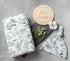 Miaoberry Organic Muslin Swaddle Blankets with Matching Hat and Wooden Hello World Newborn Sign | Eucalyptus Newborn Photography Props | Birth Ann...