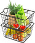 Simple Houseware 2 Pack Stackable Single Wire Basket, (11.5 x 15 x 7.5 in)...