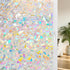 Homein Window Privacy Film, Rainbow Window Film Decorative 3D Window Clings Non Adhesive Window Tint for Home, Stained Glass Window Film for Glass...