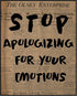 Posterizer 1 pcs-Retro Dictionary print-Stop apologizing for your emotions-Quotes and Poems-Motivational & Inspirational Art-Decor for Home & Offi...