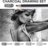 Professional Charcoal Pencils Drawing Set - 10 Pieces Super Soft, Soft, Medium & Hard Charcoal Pencils for Drawing, Sketching, Shading, Beginners ...