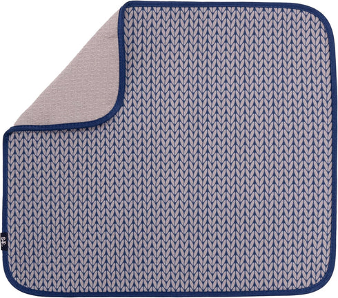 S&T INC. Dish Drying Mat, Highly Absorbent Microfiber Kitchen Counter Mat, Dish Drying Pad for Dishes, Utensils, Pots and Pans, Large 16" x 18", S...