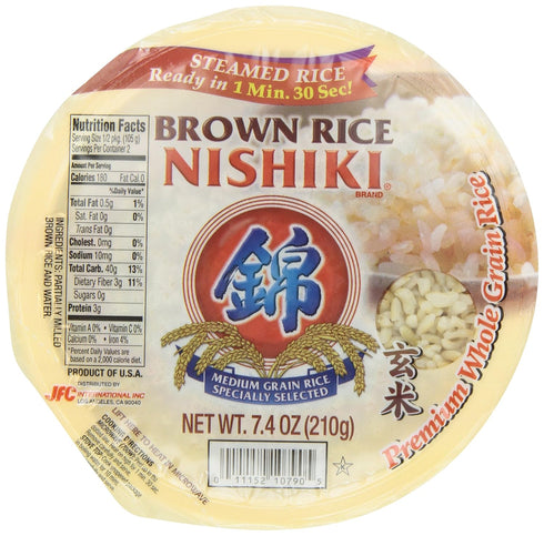 Nishiki Cooked Brown Rice, 7.4-Ounces (Pack of 6)...