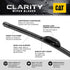Caterpillar Clarity Premium Performance All Season Replacement Windshield Wiper Blades for Car Truck Van SUV (20 Inches (1 Piece)), black...