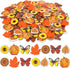 200 Pcs Thanksgiving Buttons for Crafts - Fall Pumpkins Sunflowers Shaped Thanksgiving Day Wooden Orange Buttons for Sewing Clothes Accessories Sc...