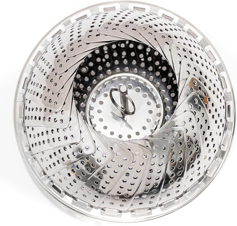 BergHOFF Steamer Basket 7" to 11" Stainless Steel 18/8 Foldable & Expandable Fit Most Pots and Pans Mirror Finish Dishwasher Safe...