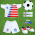 18-Inch-Doll-Clothes and Accessories - WONDOLL World Cup Team USA 18'' Soccer Uniform Outfits includes Headband,Shirt,Shorts, Socks,Shoes and Foot...