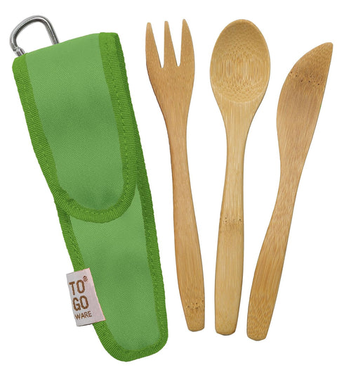Kid's Bamboo Utensil Set Kiwi Green, 1 EA...