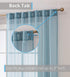HLC.ME Lauren Semi Sheer Light Filtering Transparent Pocket Top & Back Tab Lightweight Floor Length Window Curtains Drapery Panels Bedroom & Livin...