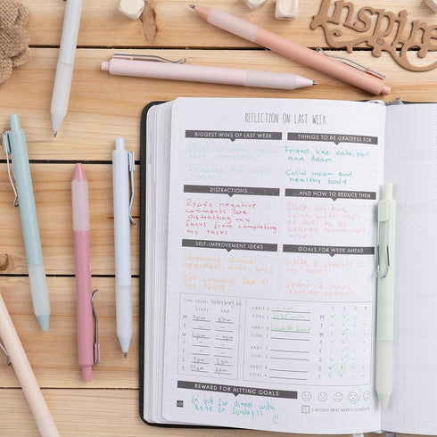Pastel Colored Gel Pens With Cool Matte Finish, Aesthetic and Cute Pens With Smooth Writing For Journaling And Bible Note Taking No Bleed Through,...