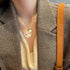 Sun Heart Charm Choker Necklace for Women Men,18k Gold Plated With Zircons Inlaid Pendants,Thick Chunky Paperclip Chain Hip Hop Necklace Unisex Je...