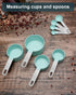 Measuring Cups and Spoons Set of 8 Pieces, nesting measuring cups for Measuring Dry or Liquid Ingredients, Stainless Steel Handle, Kitchen Gadgets...