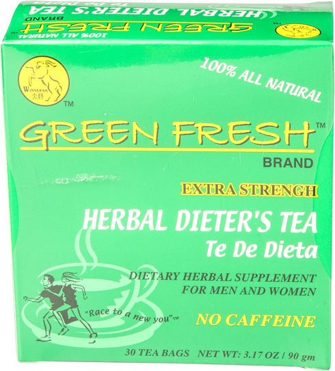 Green Fresh Extra Strength Herbal Dieters Tea (30 Count), 2.11 Ounces...