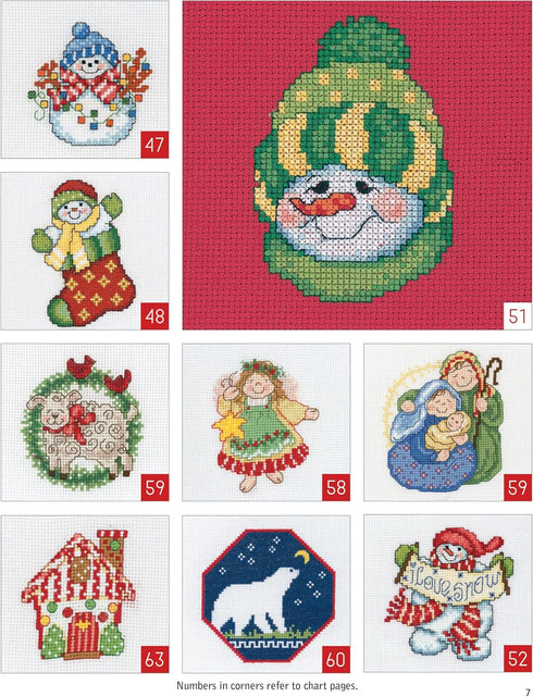 LEISURE ARTS Cross Stitch Holiday Ornaments Galor Cross Stitch Book- Cross stitch pattern kits from snowmen to elves to woodland creatures, 98 Chr...