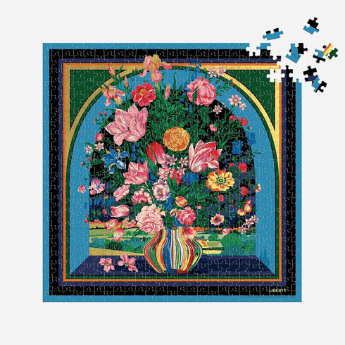Galison Liberty Vista – 500 Piece Book Puzzle with Iconic Botanical Liberty Heirloom Print Artwork Packaged in Magnetic Keepsake Book Sized Box...