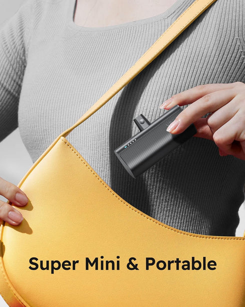 VEGER Mini Portable Charger for iPhone, 5000mAh 20W PD Fast Charging Battery Pack, Cordless Portable External Backup Charger for iPhone 13, 12, 11...
