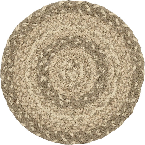 VHC Brands Cobblestone Trivet Hot Pad for Pots Pans, Tan Grey White, Jute Blend, Round Circle, 8 Inches...