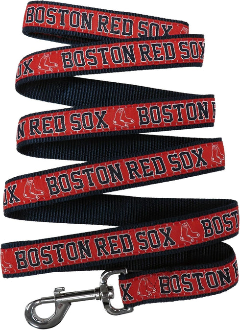 MLB PET Leash, Large, Boston Red Sox Dog Leash, Baseball Team Leash for Dogs & Cats. A Shiny & Colorful Dog & Cat Leash with Emboridered Team Name...