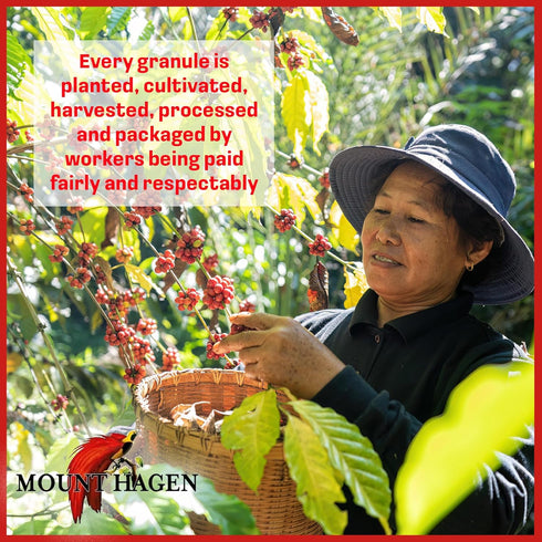 Mount Hagen Instant Espresso Ground Coffee, Eco-friendly Organic Espresso Coffee Made From Medium Roast Arabica Beans, Freeze Dried Instant Coffee...