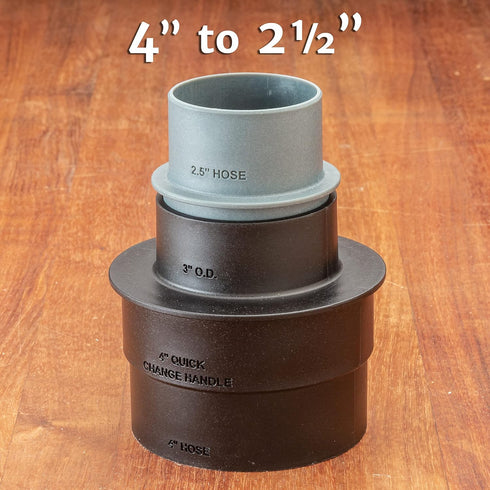 Dust Right Stacking Dust Port Adapter Set (3-Piece) – Interchangeable Vacuum Adapter for Dust Collection Hose & Tools – Glass Reinforced Polypropy...