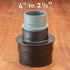 Dust Right Stacking Dust Port Adapter Set (3-Piece) – Interchangeable Vacuum Adapter for Dust Collection Hose & Tools – Glass Reinforced Polypropy...