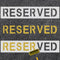 2pcs Reserved Stencil, 28.74x5.9 inch Reserved Parking Sign Spray Painting Letter Stencil Reusable Reserved Template for Parking Lot Concrete Curb...