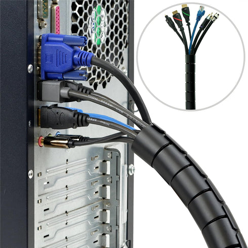 Mediabridge™ EZ Cable Bundler (6 Feet) - 1" Width - Flexible & Expandable Cable Management Sleeve (Part# CM1-25-06B)...