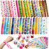 JOYIN 60 Pcs Slap Bracelets for Kids Bulk Wristbands with Animals, Friendship, Heart Print 36 Designs, for kids Easter Party Favors, Classroom Pri...