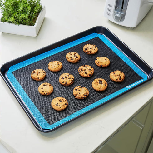 3PCs GUY DREAM Perforated Silicone Baking Mat 11-4/5" x 15-3/4" - 1 Choux Mat, 1 Eclair Mat and 1 Blank Mat for Baking Cookie- Steaming Mesh For H...