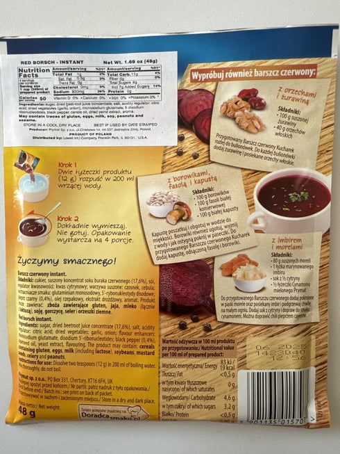 Kucharek Barszcz Czerwony Instant Red Borscht Soup Mix (5-Pack)...