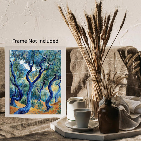Posterizer 1 pcs-classic oil painting inspired art-wild swirling trees 1-Collectibles & Fine Art-Retro Art-Decor for Home & Office- unframed wall ...
