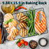 Non-Stick Steel Baking Rack & Cooling Rack, for Cookies,Cakes, Breads and More (Heavy Duty,Oven Safe)-9.84"x15.9"-1 Piece...