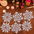 White Snowflake Ornaments, 6 Pack Large Plastic Snowflake Decorations for Christmas Tree, Winter Wonderland...
