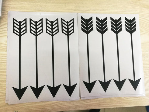 24 Tribal Arrow Wall Stickers – Vinyl Decals for Baby Nursery, Kids Bedroom, or Playroom – Removable Wall Art for Kids Room – Arrow Pattern Mural ...